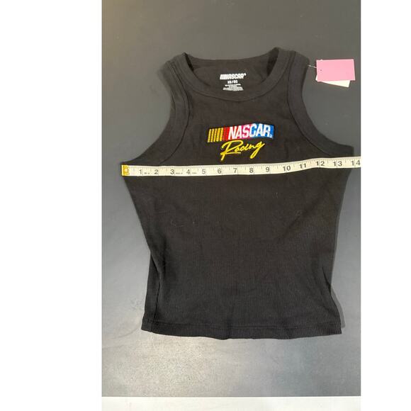 New! NASCAR ribbed black tank size XS embroidered race fan women's Logo Racing - Picture 4 of 5